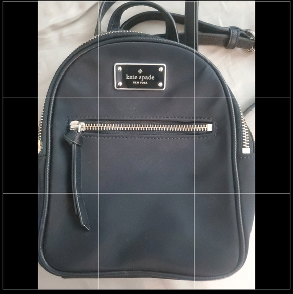 COPY - Kate spade black, mini back pack nylon,  missing K,  preowned. Kate Spade Chelsea The Little Better Nylon Mini Backpack  main image 4